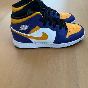 Kids Nike Sneakers - Purple, Orange, and White